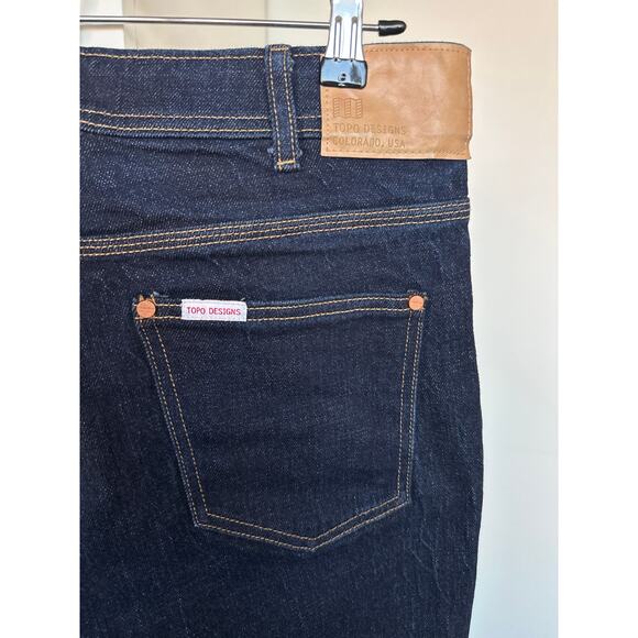 Topo Designs Women's Dark Wash Denim Straight Leg Jeans, Size 12, EUC - Picture 8 of 9